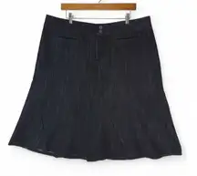 Cato Woman Shirt Womens 16W Black Denim A Line Dark Wash Cotton Blend Stretch