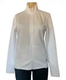 NWT Adidas Women’s White Ribbed Full Zip Jacket • Golf Activewear • Size M