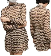 Anthropologie HD in Paris Women's Sierade Printed Dress Beaded Neckline Size 6