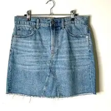 Everlane The Reconstructed Denim Skirt 100% Cotton Mini Skirt Size 30