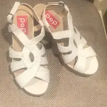 POP Wedges Comfort Fit White Canvas-9