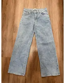 Angels Of Difference Jeans Size 10/30 Light Wash Wide Leg Denim Pants