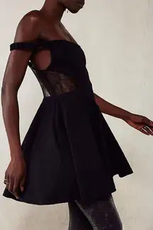 Free People Brooklyn Mini‎ Dress in Black size small nwt