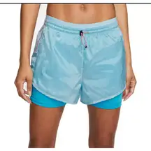 NEW Nike Icon‎ Clash Tempo Luxe 2-in-1 Mid-Rise Blue Running Shorts Size X-SMALL