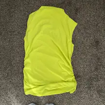 Neon Lime green Rachel Roy mock neck sleeveless top 