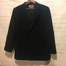 Jaeger black single button blazer jacket size 12