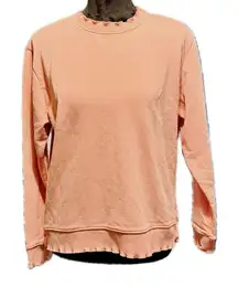 Topshop women’s size small, 4–6 cropped ruffle sweatshirt‎