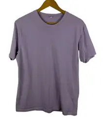 UNIQLO Crewneck T-Shirt Large Unisex Lavender Lilac Purple Stretch Lounge Comfy
