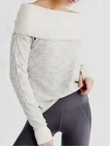 Free People FP Movement Pullover Cowlneck Off Shoulders Knit Sweatshirt