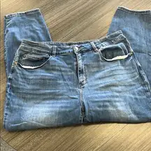 Judy Blue Relaxed Blue  Skinny Jeans with Authentic Fading. Size 22