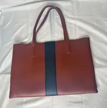 Vince Camuto Brown and Black Laptop Bag with Structured Design