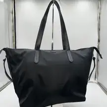 Botkier Black Nylon Leather Trim Tote Bag