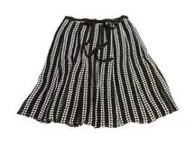 Uniform John Paul Richard Polka Dot Crepe Skirt 100% Silk Womens Size 10