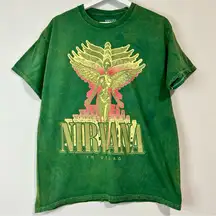 Nirvana Unisex In Utero Crewneck Graphic T-Shirt Green Large NWOT Grunge 90s