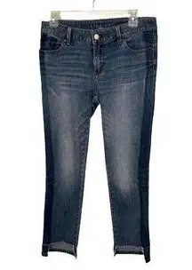 White House Black Market Women's Jeans Blue Denim Straight Low Rise, Sz 4