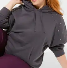 Torrid Gray Studded Hoodie