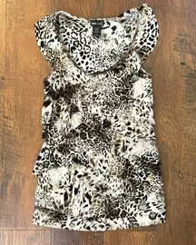 animal print tank style top, size M