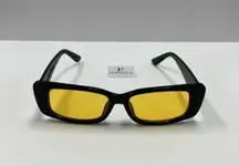 Retro Style Rectangle Sunglasses With Yellow Lenses/ Yellow Lenses Sunglasses