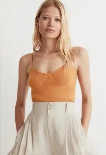 Madewell Corset Detail Cropped Sweater Tank