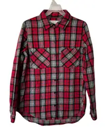 Zara Trafaluc plaid flannel shacket jacket L