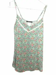 Love Squared Boho Style Spaghetti Strap Flowy Blouse Sz M