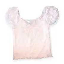 Planet gold Ditsy dot Smocked blouse