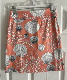 Skirtin Around Womens 10 Coral Pink Shell‎ Skirt Coastal Vacation