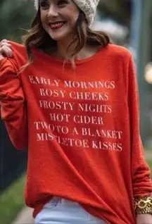 Wildfox holiday crew neck early mornings