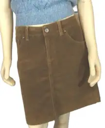 Gap jeans stretch Brown Corduroy Mini skirt size 6