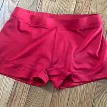 BCG red volleyball spandex shorts size M