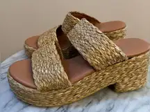 Beach By Matisse Ocean Ave Platform Sandals Women’s Size 8 Cognac