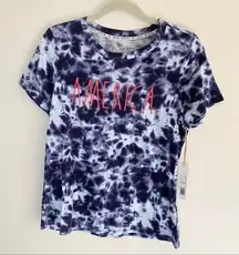 New Rae Dunn Sz M America Tie Dye Tee Shirt