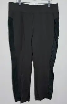 New‎ Logo Lori Goldstein Gray Pull On Pants Suede Tuxedo Stripe Size X-Large