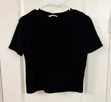 Zara Classic Black Short Sleeve Sweater