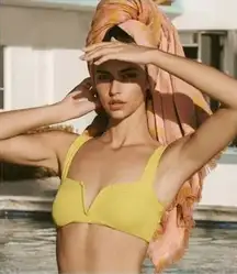 New. L*SPACE apple green ribbed bikini set. Medium. Retails $178