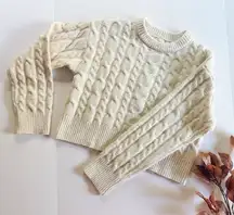 A New Day Target Cable Knit Cropped Soft Sweater