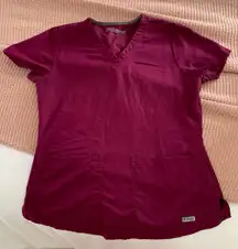 Grey’s Anatomy Burgundy Scrub Set