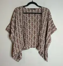 Brandy Melville patterned open shrug cardigan