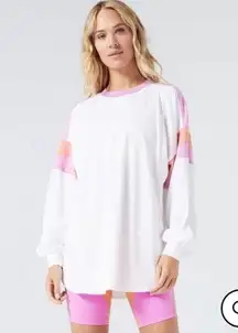 Revolve X L Space To The Limit Pink & Orange Oversized Pullover Tee - Small