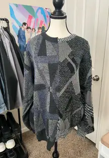 UO Urban Renewal Patterned Two Piece Sweater Size M