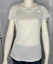 New Balance White Short Sleeve Athletic Top Size Medium