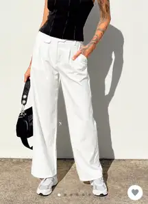 White Wide Leg Pants