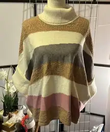 G.H. Bass&co. Turtle Neck Bat Fashion sweater Grey Brown Pink White NWT Comfort