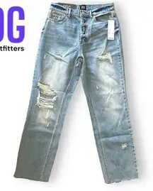 NWT BDG Urban Outfitters Distressed Slim Straight Light Wash Jeans - Size 28