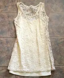 Dainty Hooligan  small cream lace dress