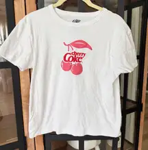 Cherry Coke embroidered baby tee short sleeve cropped Tshirt