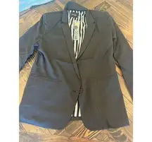 NWT DO-BE Black Blazer Jacket Women Medium Timeless Minimalist Classy Work Wear