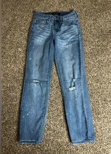 JUDY BLUE Jeans Shredding Up My Life Relaxed Fit Distressed Style JB8273MD 26