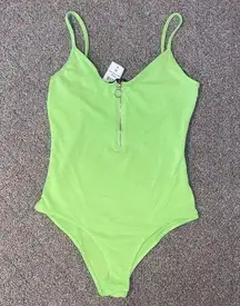 Ambiance Neon Green and Silver Bodysuit