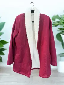 L.L.Bean Sherpa Lined Cardigan Oversized Small